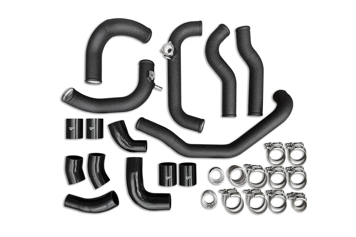 CVF Aluminum Intercooler Hot-Side + Cold-Side Piping Kit (2022-2026 Ford Bronco Raptor; 2024-2026 Ford Ranger Raptor)