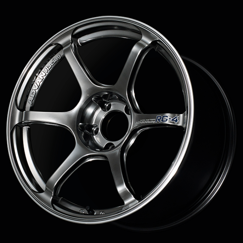 Advan RG-4 17x8.5 / +45 Offset / 5x114.3 / 73mm Bore / Racing Hyper Black and Ring YA47H45EHBR