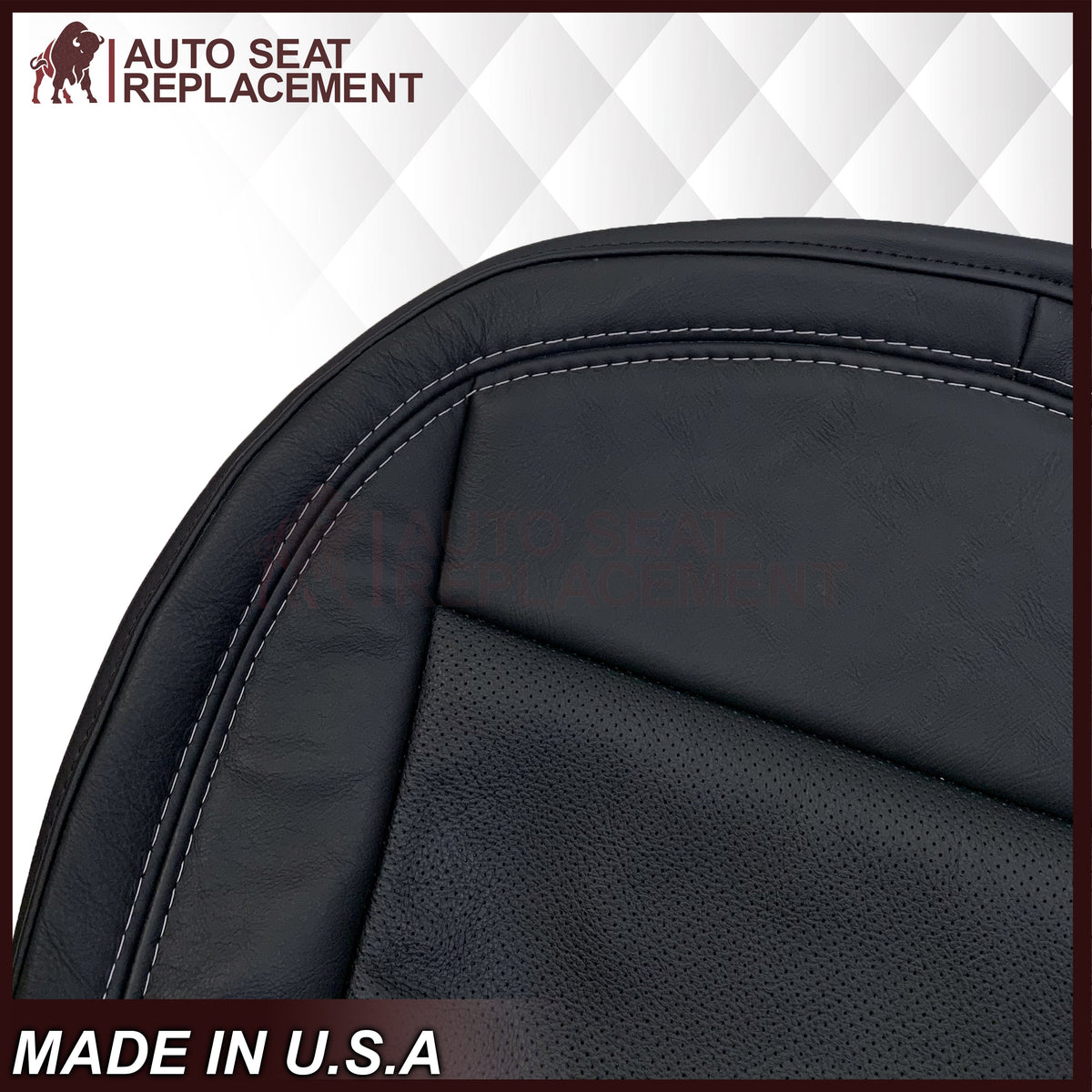 2014 - 2019 Chevy Corvette Replacement Seat Covers: C7 Black Perforated