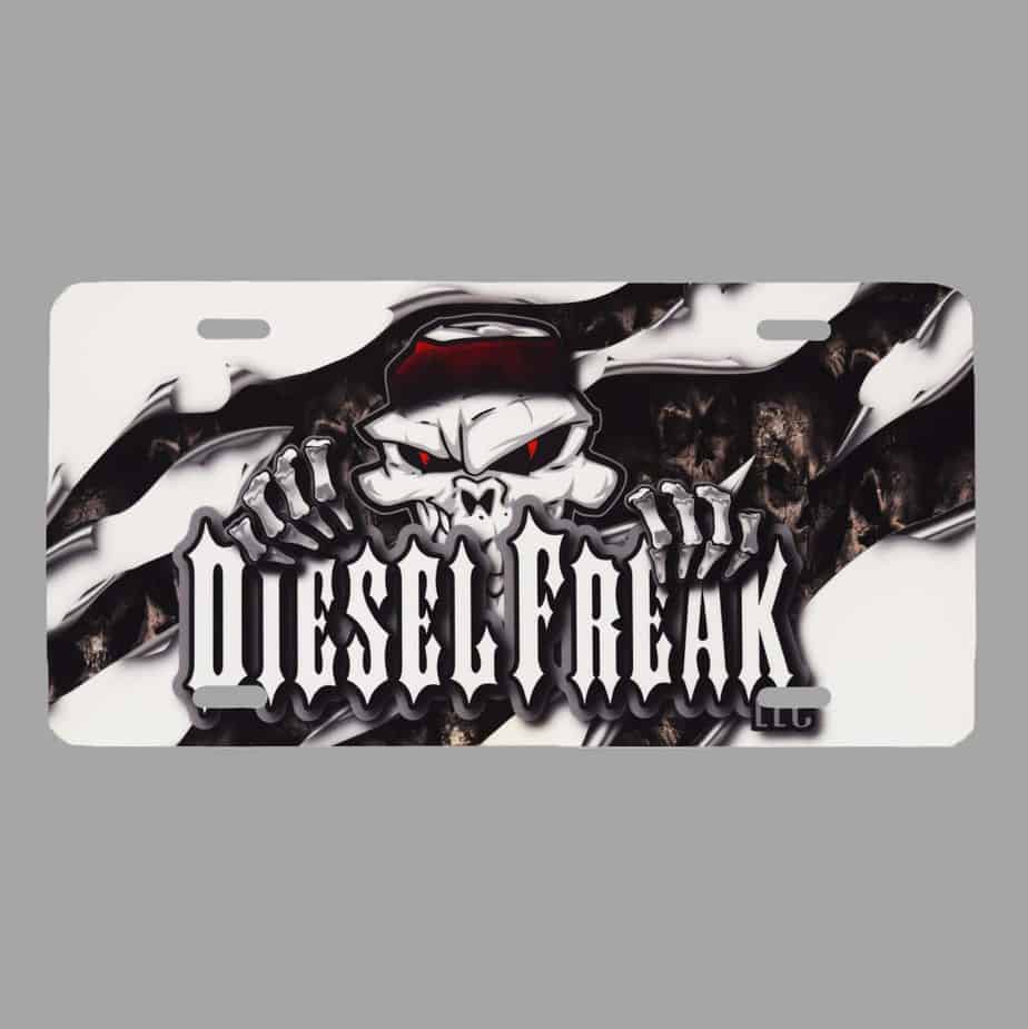 Diesel Freak Ripped Up License Plate