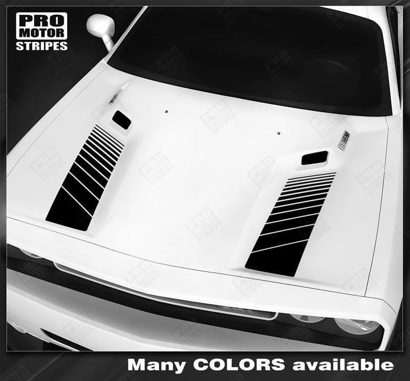 Dodge Challenger 2008-2014 Hood Side Strobe Stripes