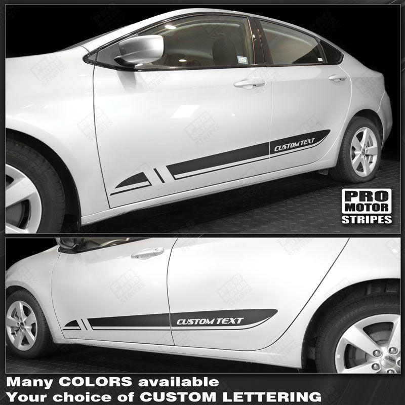 Dodge Dart 2013-2018 Lower Door Rocker Panel Side Stripes