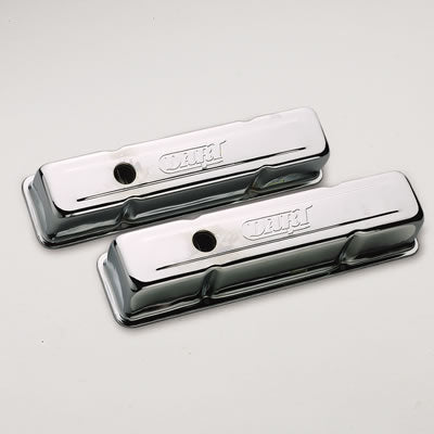 VALVE COVER SET SBC CHRM STEEL