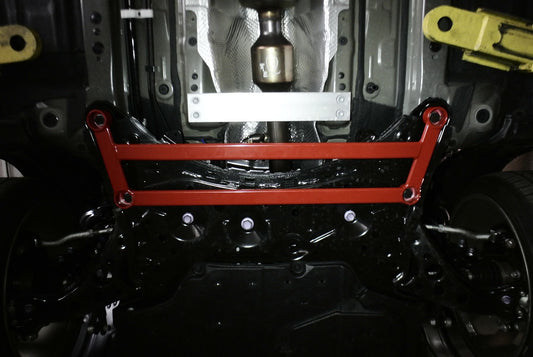 Megan Racing Red Front Lower H Brace for 2020+ Toyota Corolla - SB-HBTCO19-R