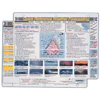 Davis Instruments Weather Forecasting Quick Reference Cards