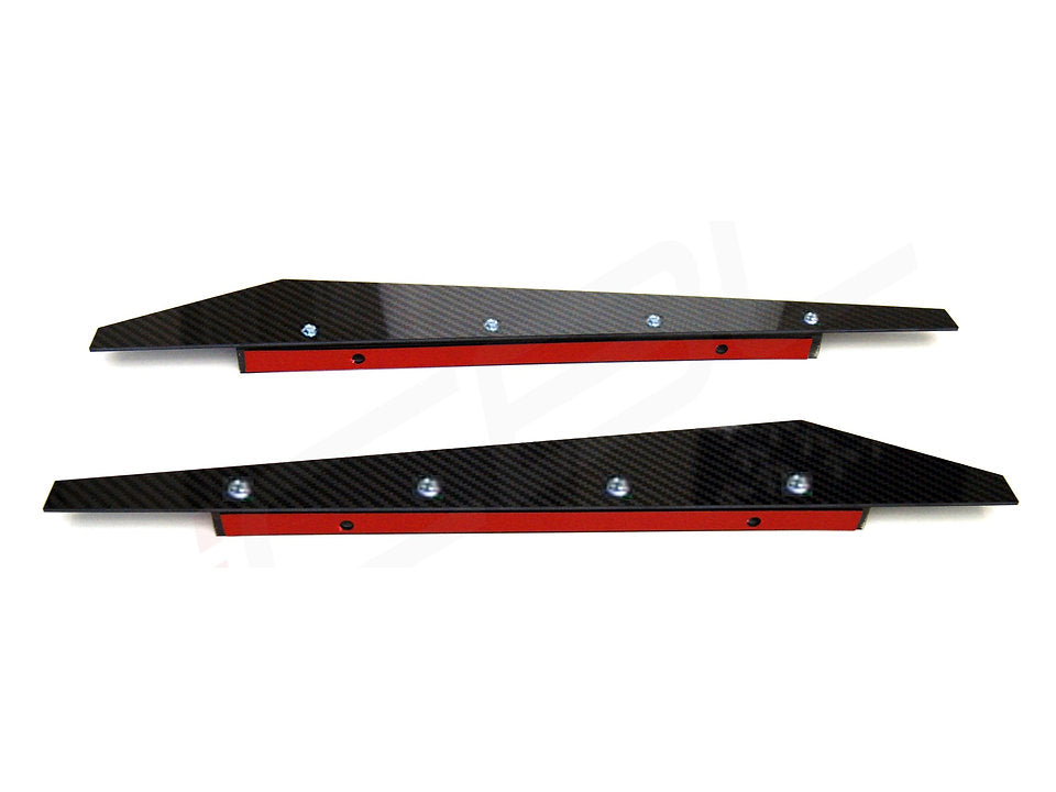 BMW Carbon Fiber Rear Bumper Splitter Extensions Gloss Wet (Rivets)