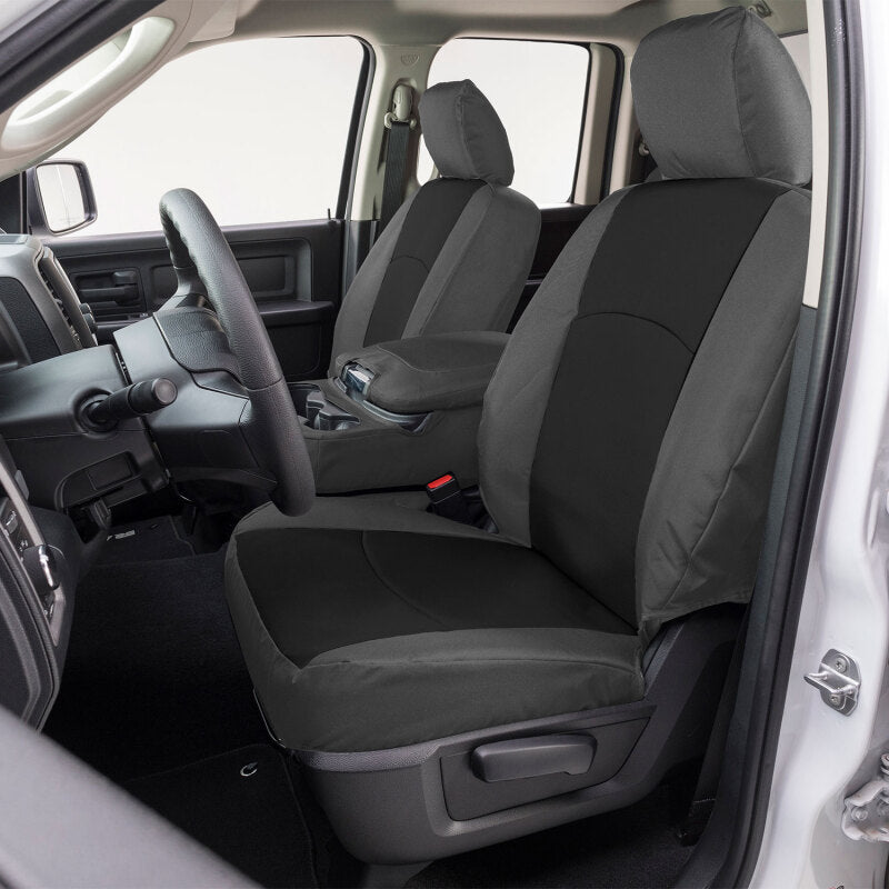 Covercraft 2024+ Jeep Wrangler Covercraft Endura PrecisionFit Custom Front Seat Covers - Blk/Char GTJ4414ABENBC