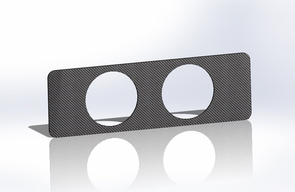 CARBON FIBER 2 52MM Climate Control Block Off Plate for fit Honda EG Civic 92-95