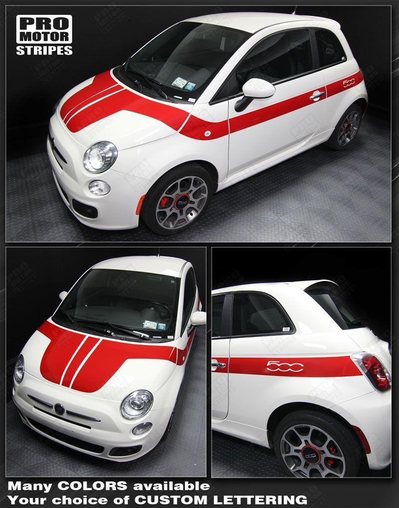 Fiat 500 2007-2015 Hood To Side Stripes