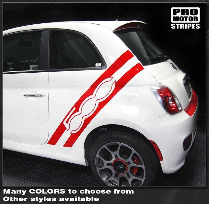 Fiat 500 2007-2015 Rear Quarter Side Stripes