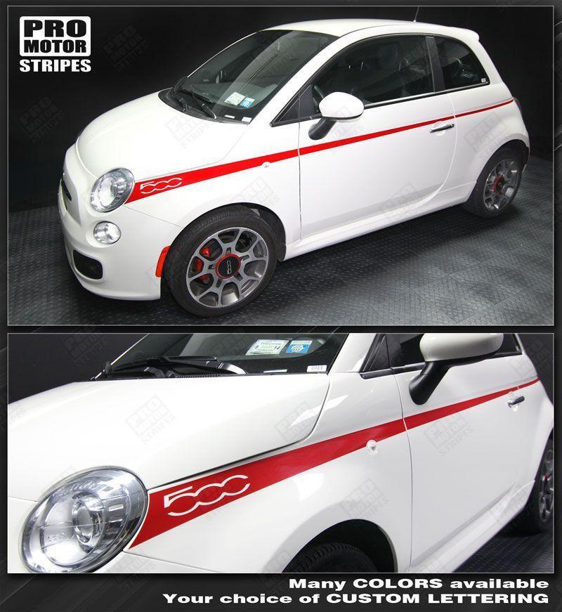 Fiat 500 2007-2015 Upper Body Javelin Side Stripes