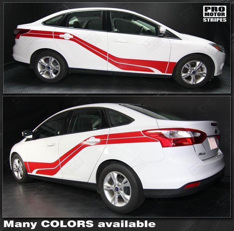 Ford Focus 2011-2018 Front-to-Rear Side Accent Stripes