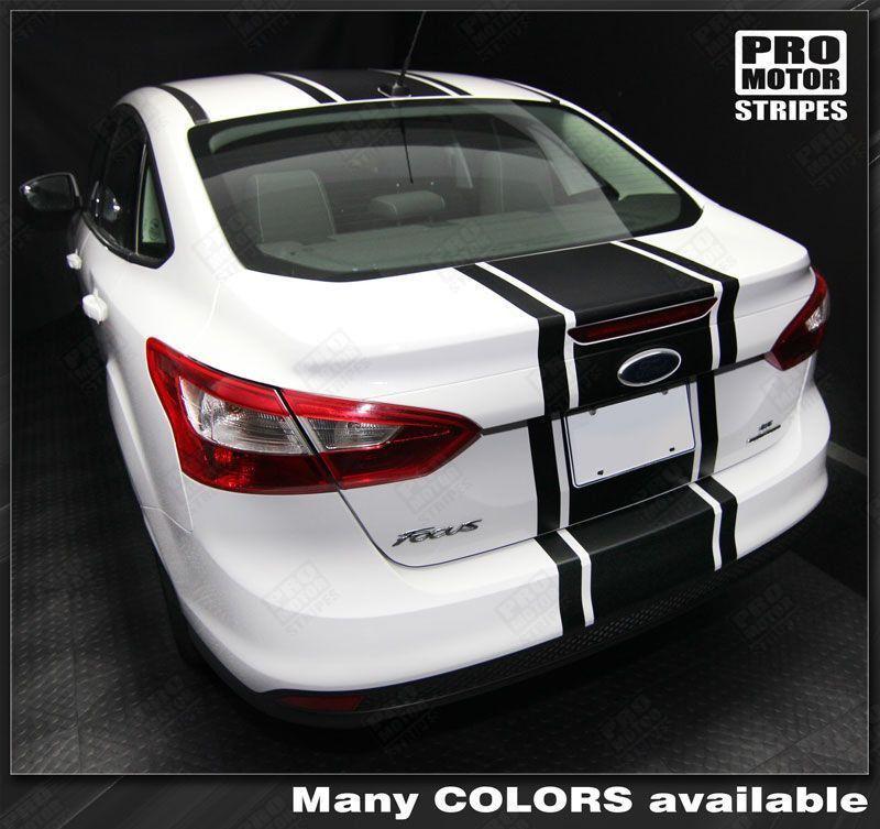 Ford Focus 2011-2014 Pre-cut Over-The-Top Center Stripes