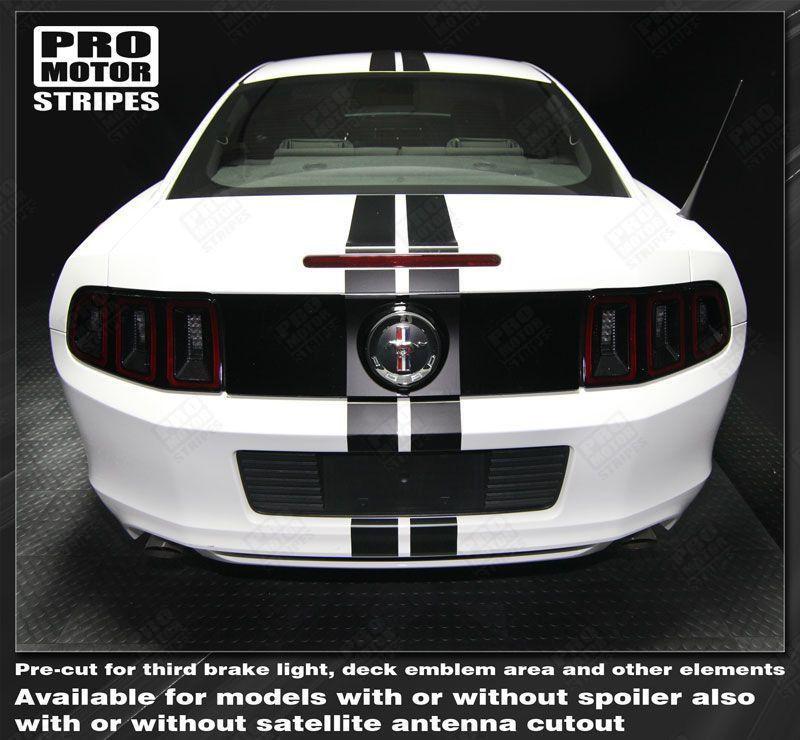 Ford Mustang 2005-2023 Over-The-Top Narrow Double Rally Stripes