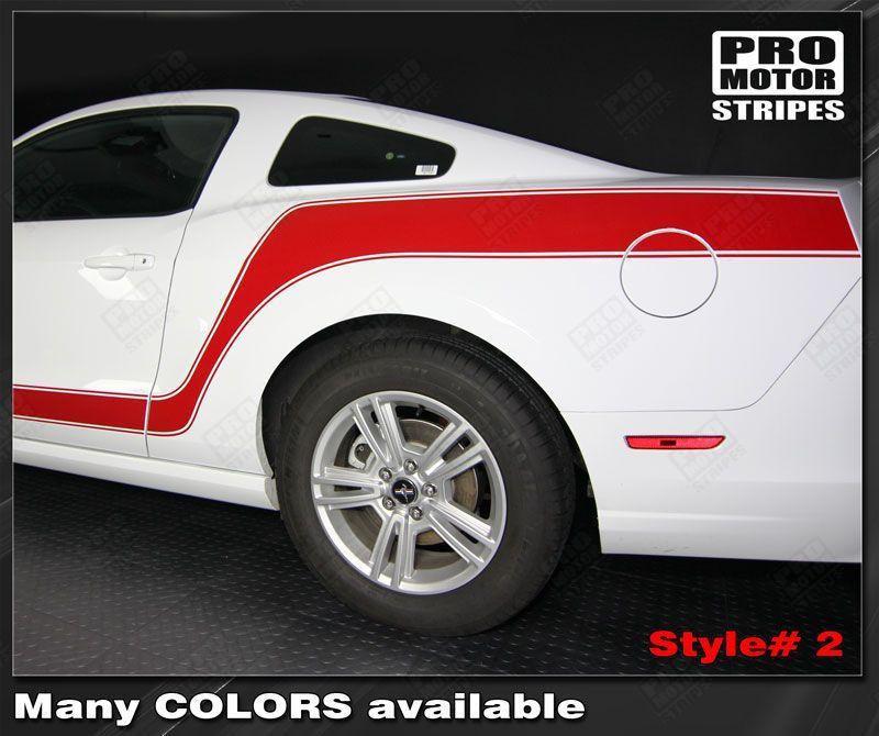 Ford Mustang 2005-2014 Rocker to Rear Quarter Side Stripes