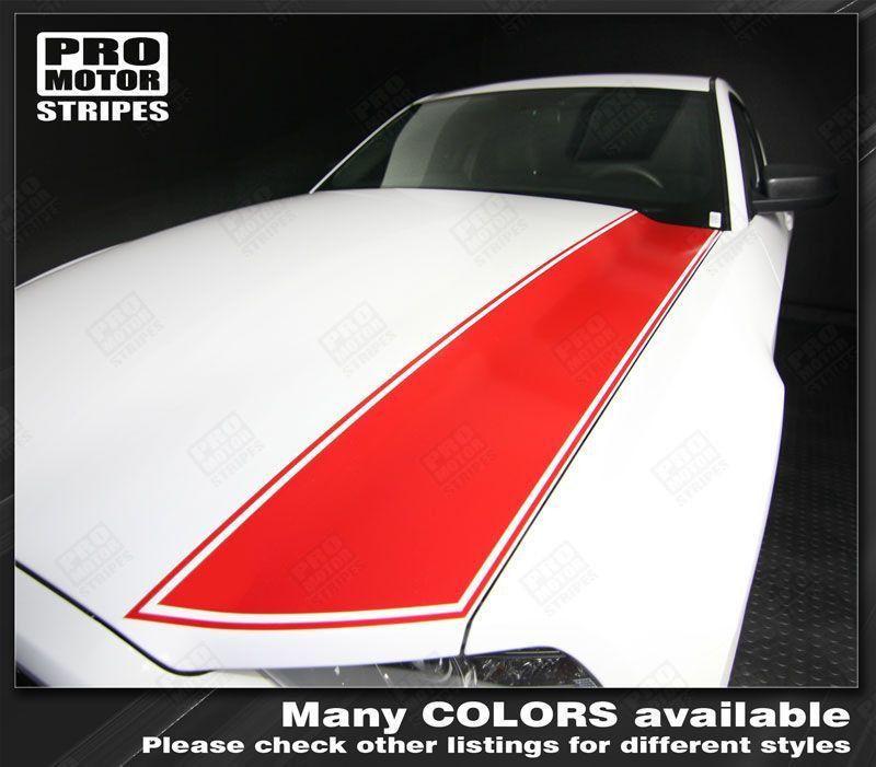 Ford Mustang 2005-2009 & 2013-2014 Hood Side Stripes w/ Pinstriping