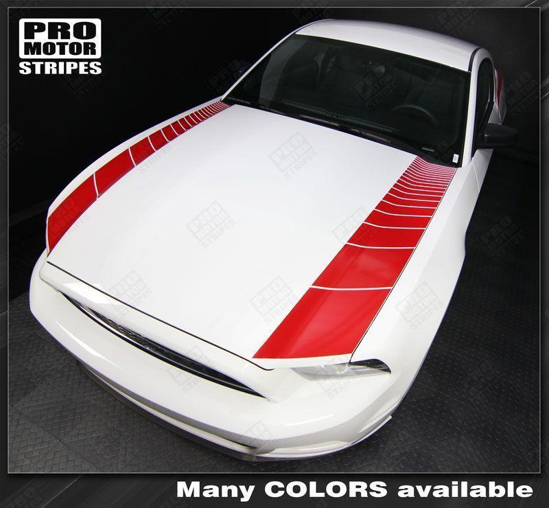 Ford Mustang 2005-2009 & 2013-2014 Hood Side Strobe Stripes Accent Decals