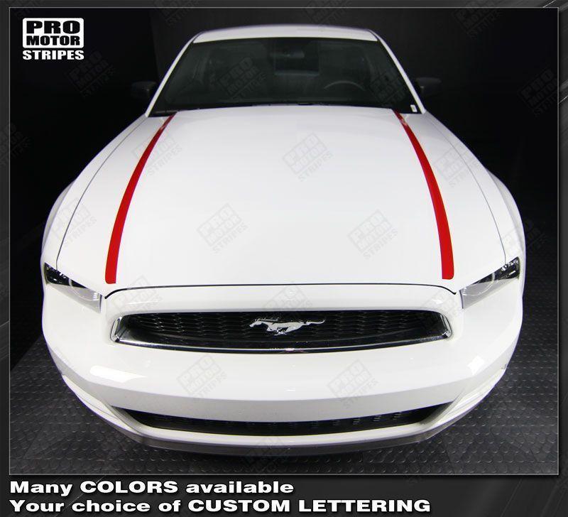 Ford Mustang 2013-2014 Hood Spear Side Stripes
