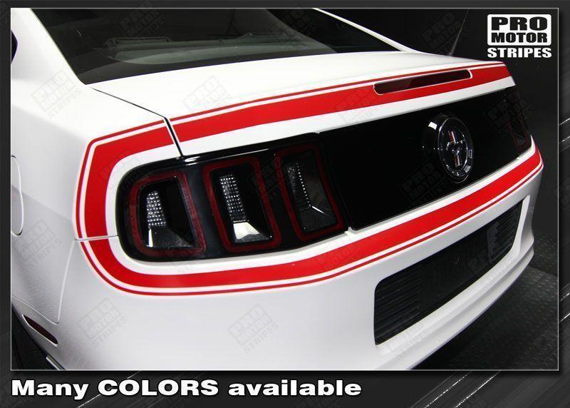 Ford Mustang 2013-2014 Retro Style Rear Fascia Stripes