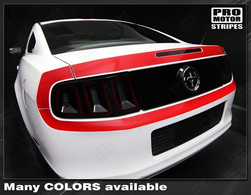 Ford Mustang 2013-2014 Retro Style Rear Fascia Stripes