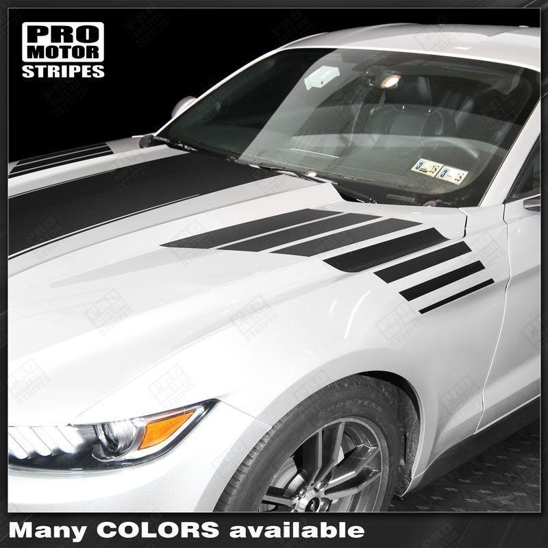 Ford Mustang 2015-2023 Hood and Side Strobe Accent Decals Stripes