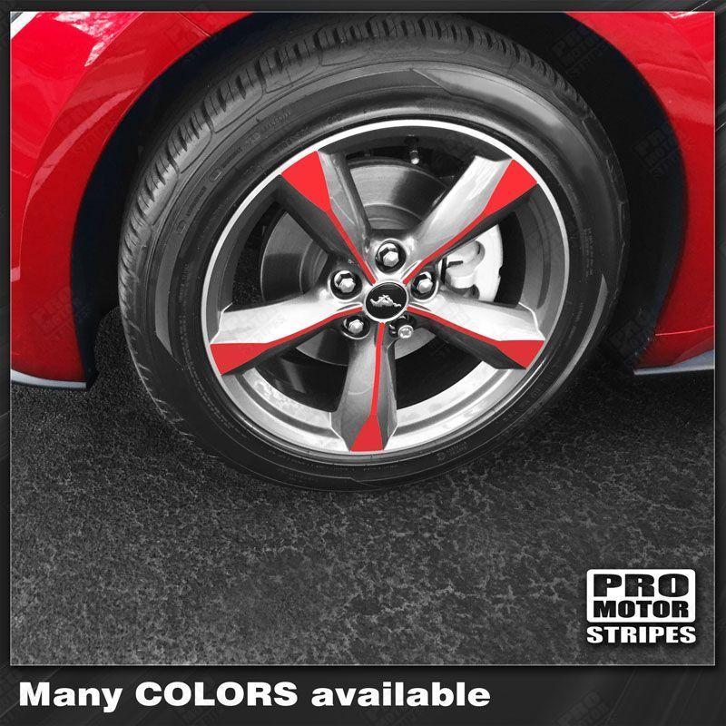 Ford Mustang 2015-2017 Wheel Spoke Overlay Decals for 18" Rims