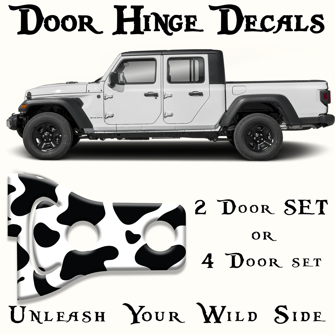 Cow prints Door hinge decals 7