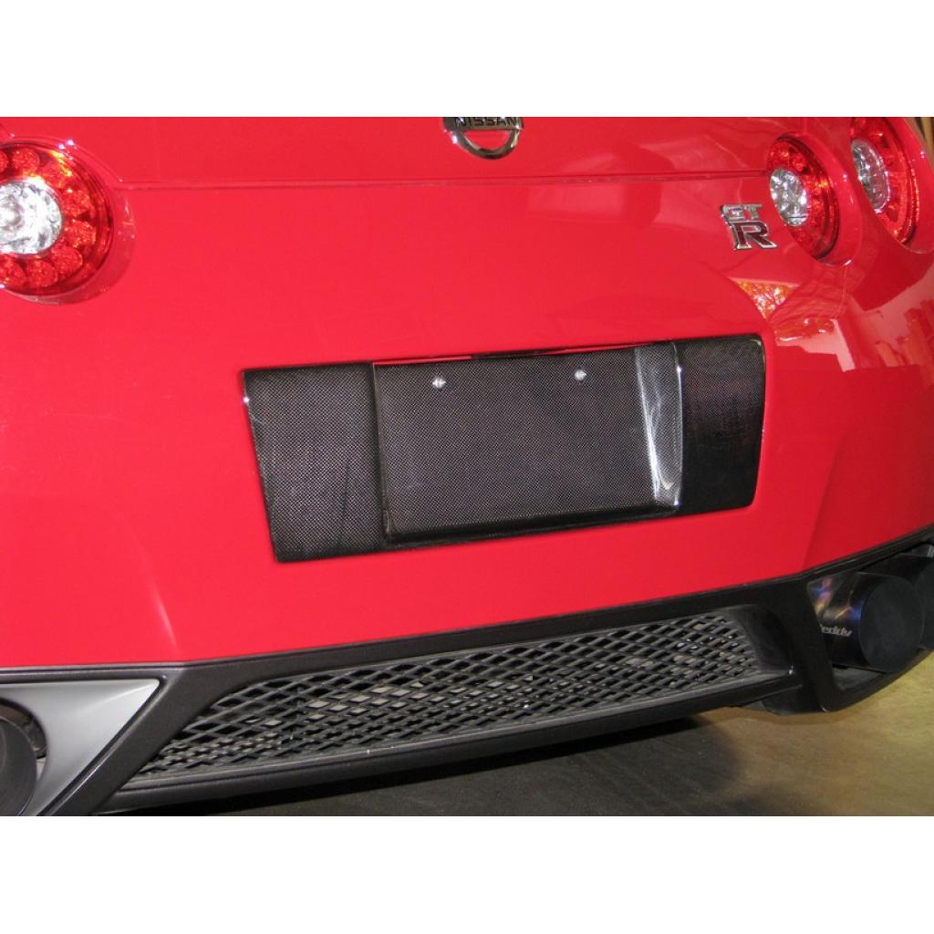 Nissan GTR R35 2008-2011- Carbon Fiber License Plate Backing