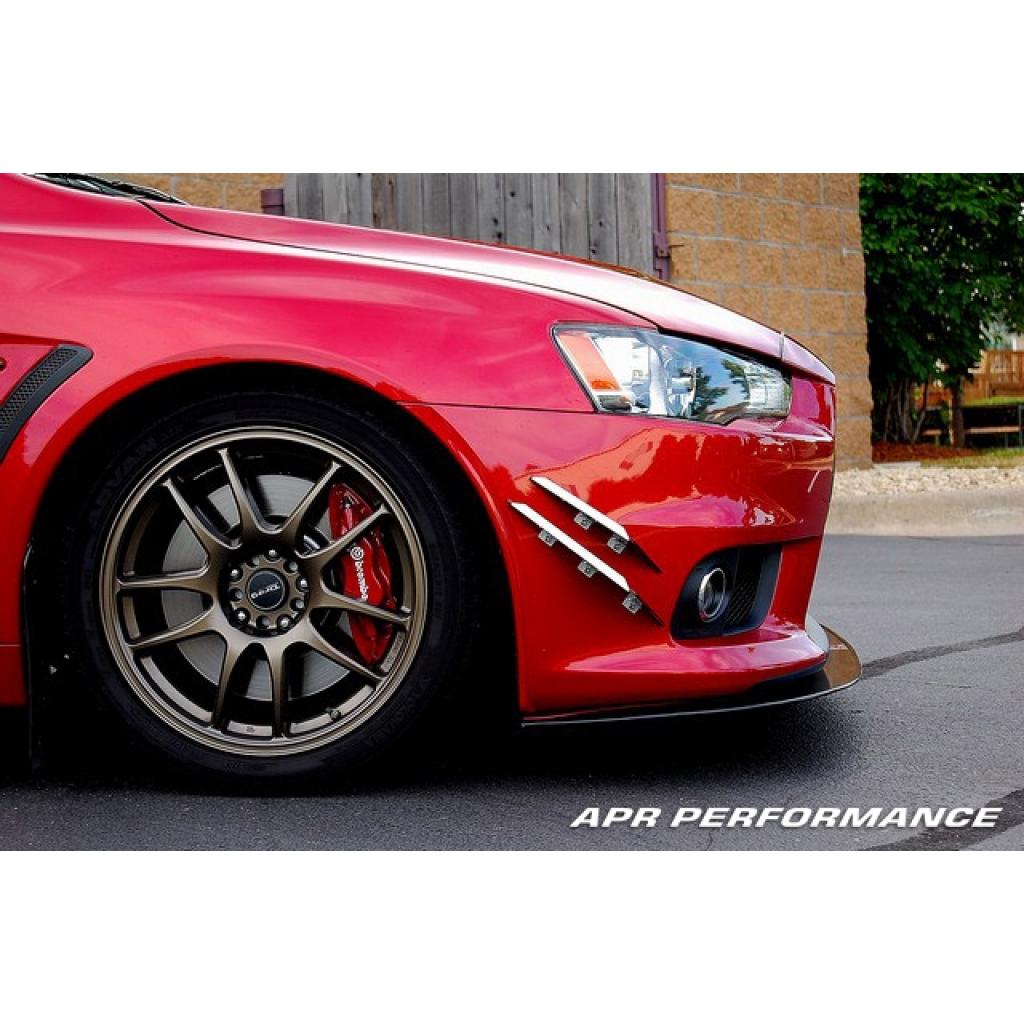 Mitsubishi Evolution X (Evo X) Stock Bumper Carbon Fiber Front Wind Splitter 2008-2016