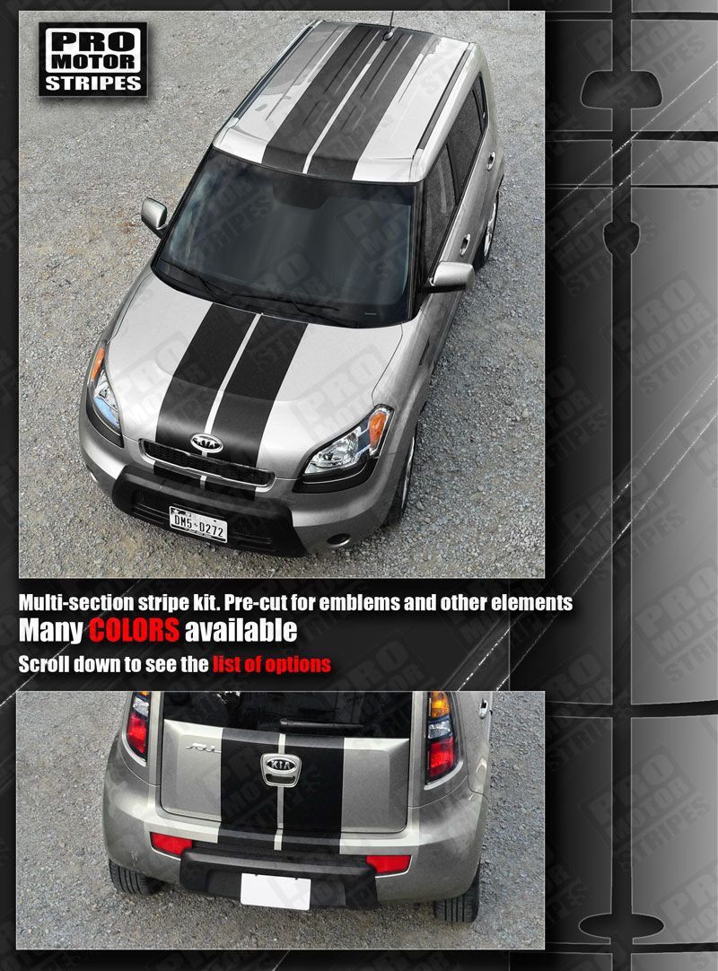 Kia SOUL 2008-2019 Over Top Sport Double Stripes