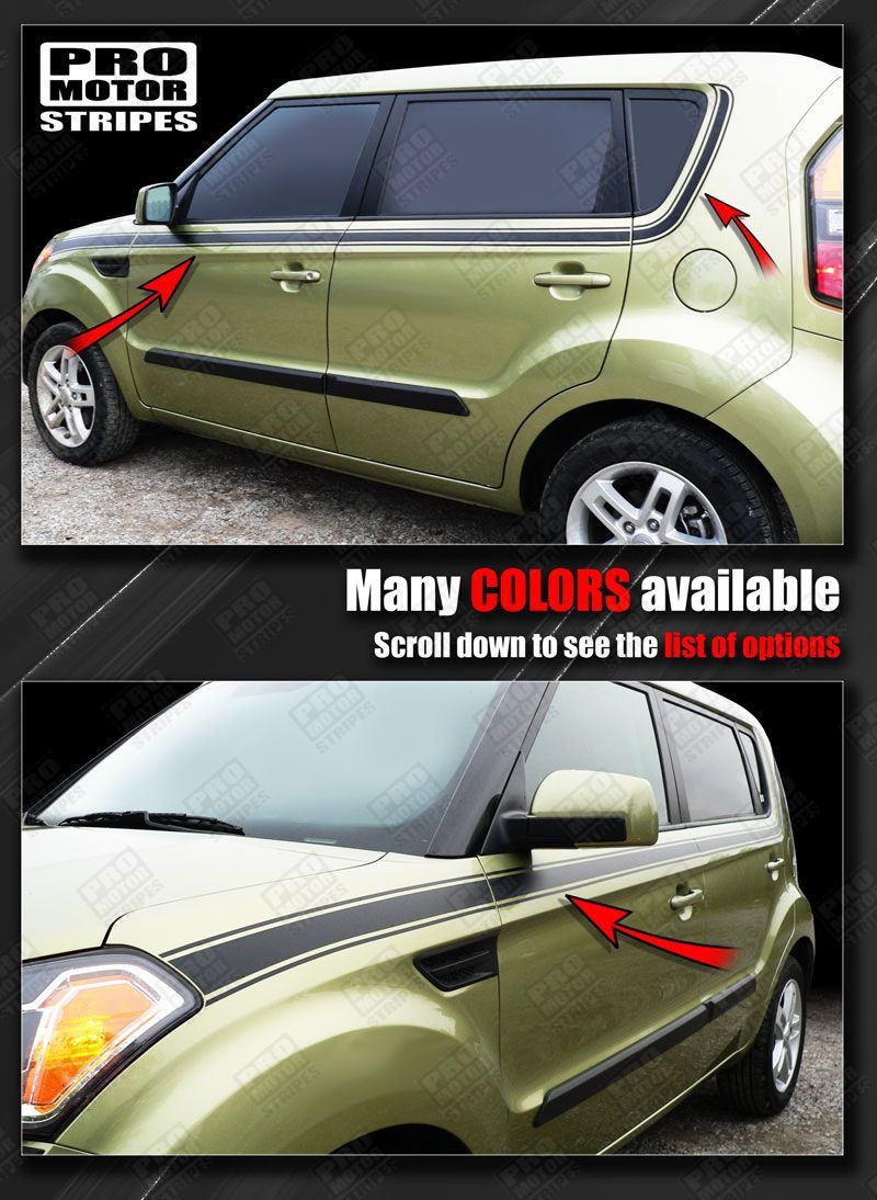 Kia SOUL 2008-2019 Side Upper Accent Sport Stripes