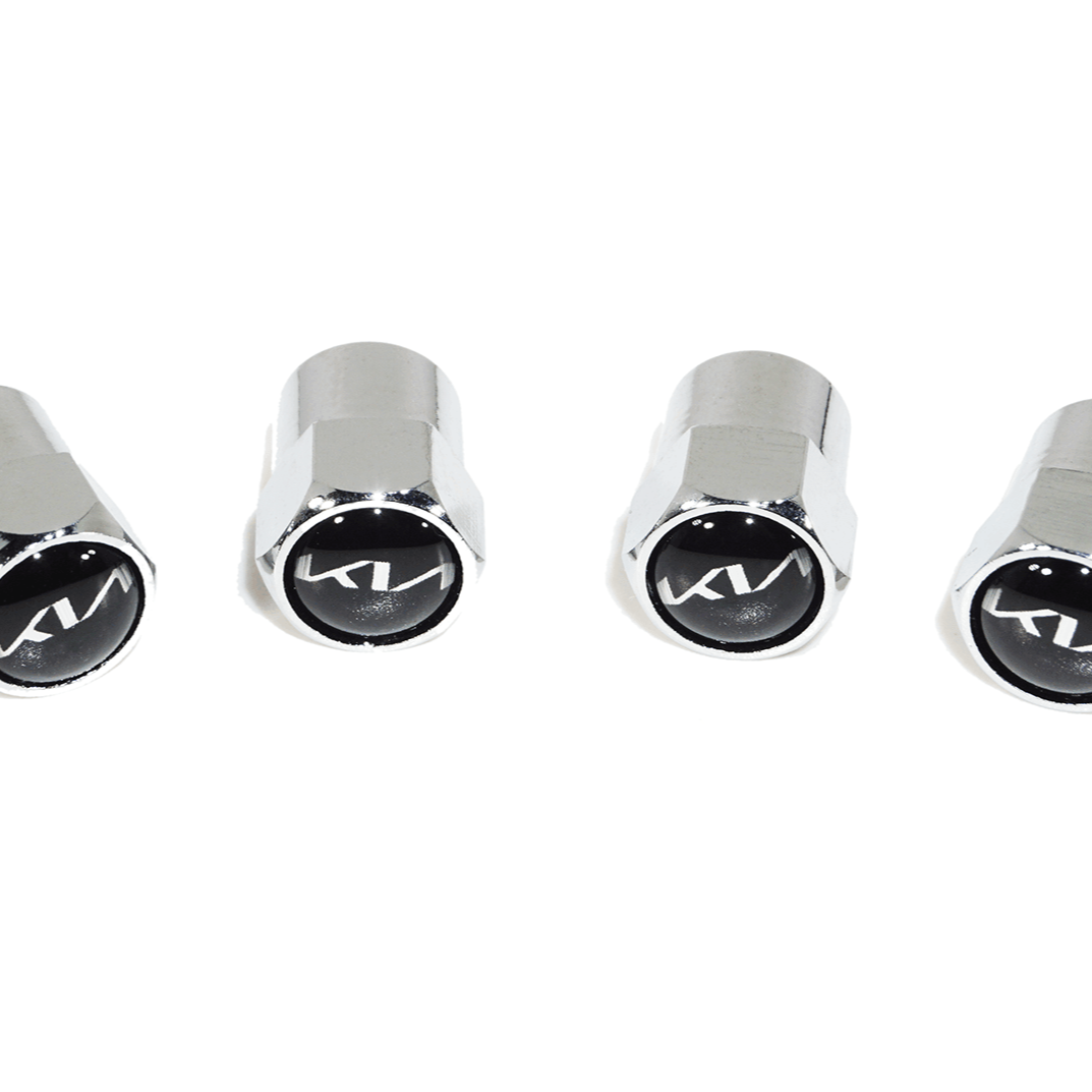 Chrome Valve Stem Tire Caps, Style: KIA