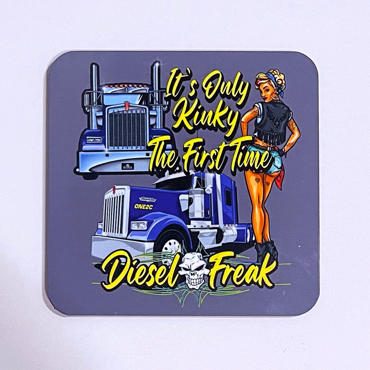 Kinky Grey Coaster