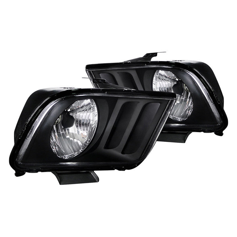 Spec-D 05-09 Ford Mustang Headlights Factory Style Matte Black/Clear