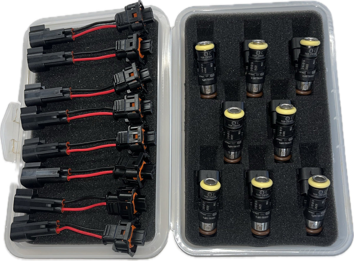 HPI Injectors Set of 8 LS3 / LS7 / LSA EV14 / EV6 Style High Impedance Fuel Injectors