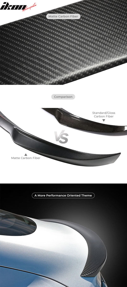 2014-2017 BMW 4 Series F83 Performance Style Trunk Spoiler Matte CF