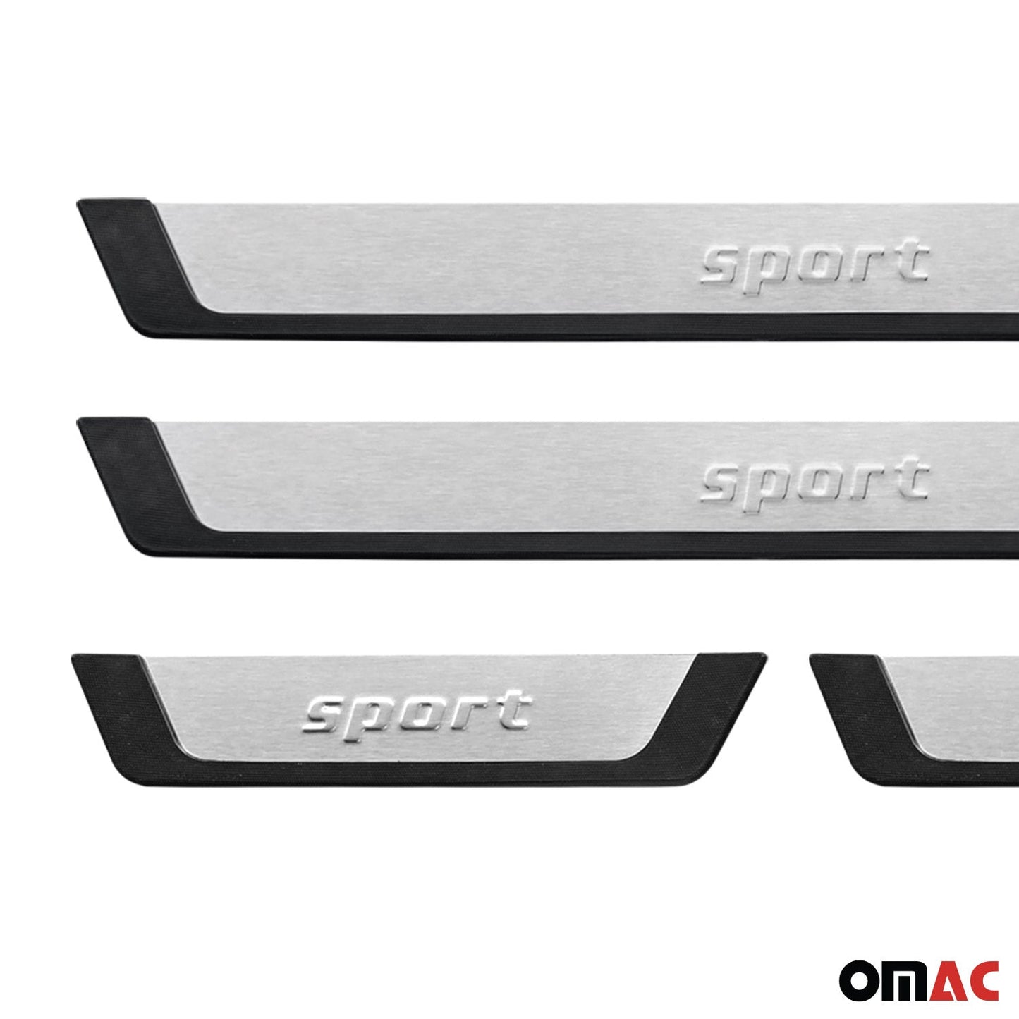 Ford F-Series Door Sill Scuff Plate Scratch Protector Sport Brushed Stainless Steel 4Pcs