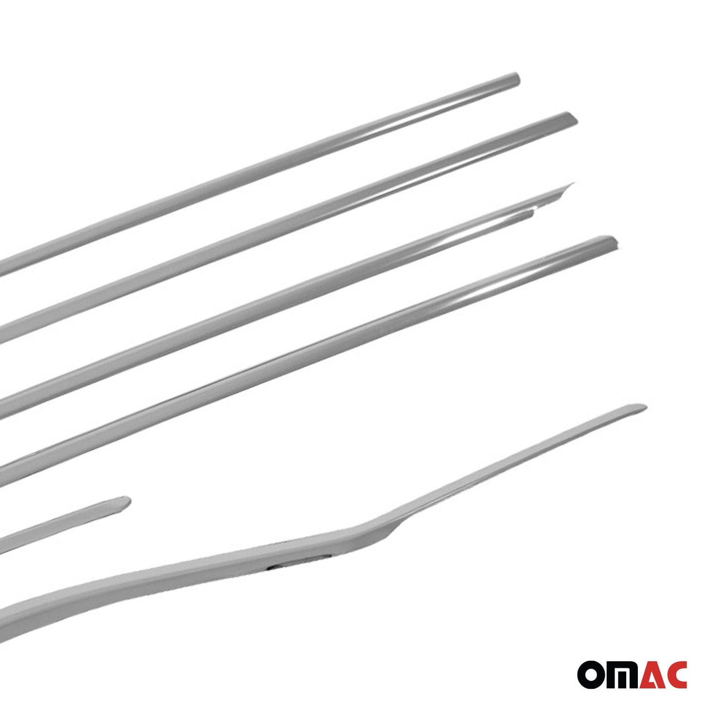 2018-2022 Honda Accord Window Molding Trim Streamer Silver 6Pcs Stainless Steel