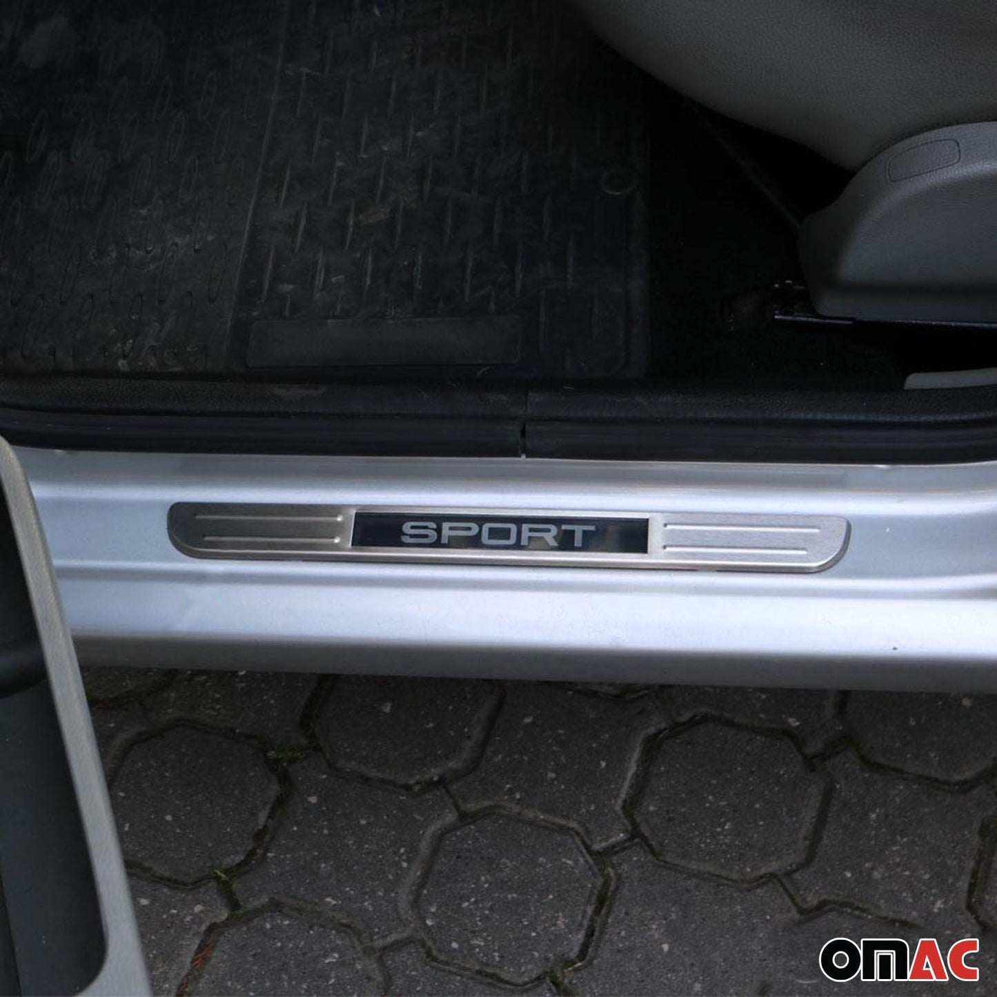 Dodge Dakota Door Sill Scuff Plate Illuminated Sport Stainless Steel Silver 2 Pcs