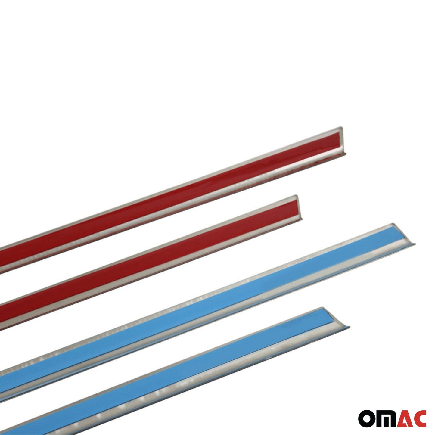 2016-2023 Fiat 500X Window Molding Trim Streamer Stainless Steel Silver 4Pcs