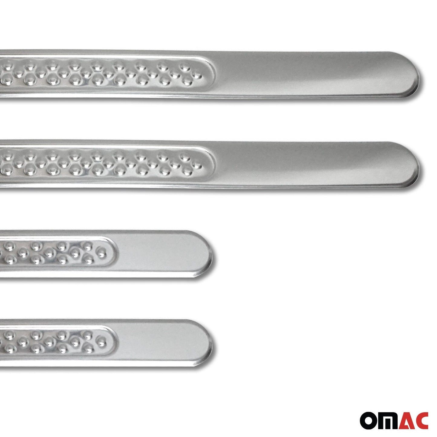 Door Sill Scuff Plate Scratch Protector Stainless Steel Chrome Gloss 4 Pcs
