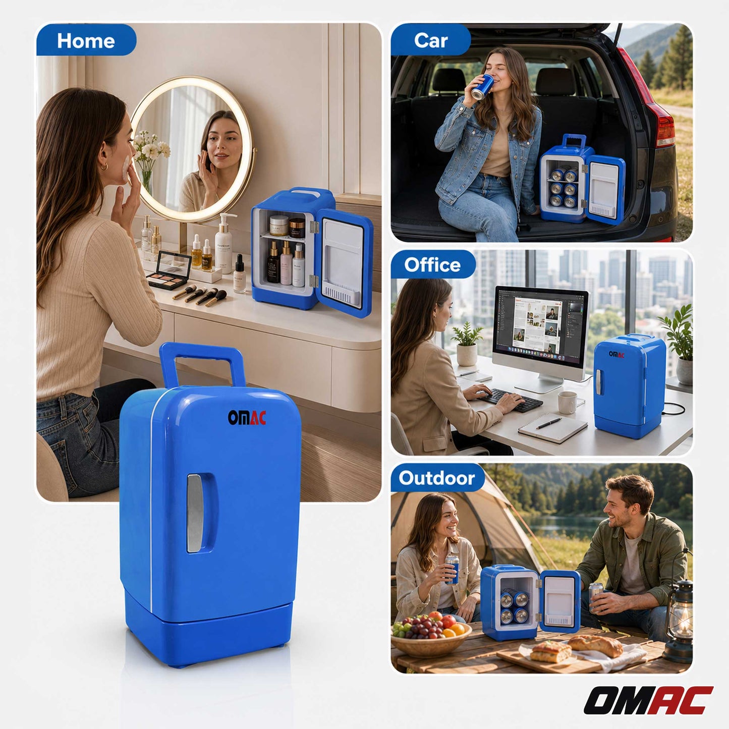 4L Portable Cooler and Warmer Car Refrigerator Outdoor 12V Mini Camping Fridge