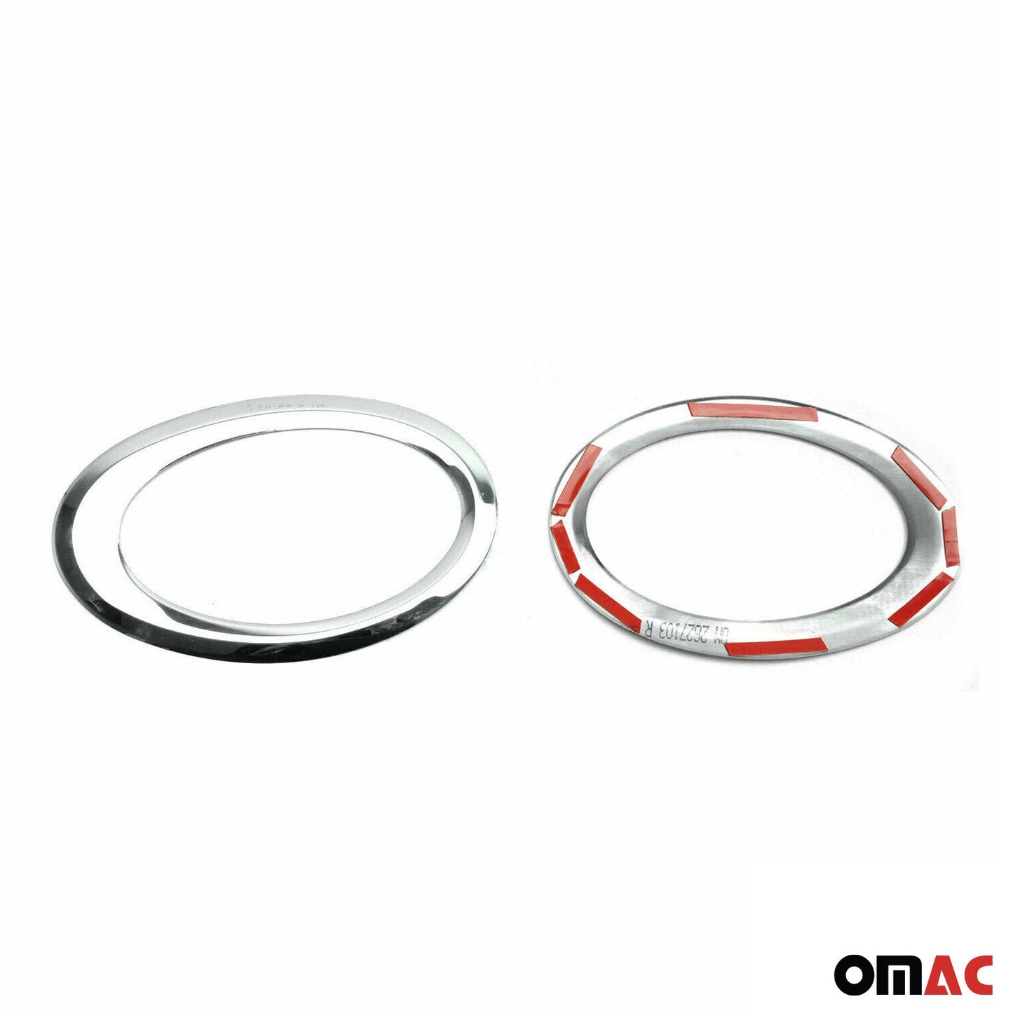 2014-2019 Ford Transit Connect Fog Light Lamp Bezel Cover Stainless Steel Silver 2 Pcs