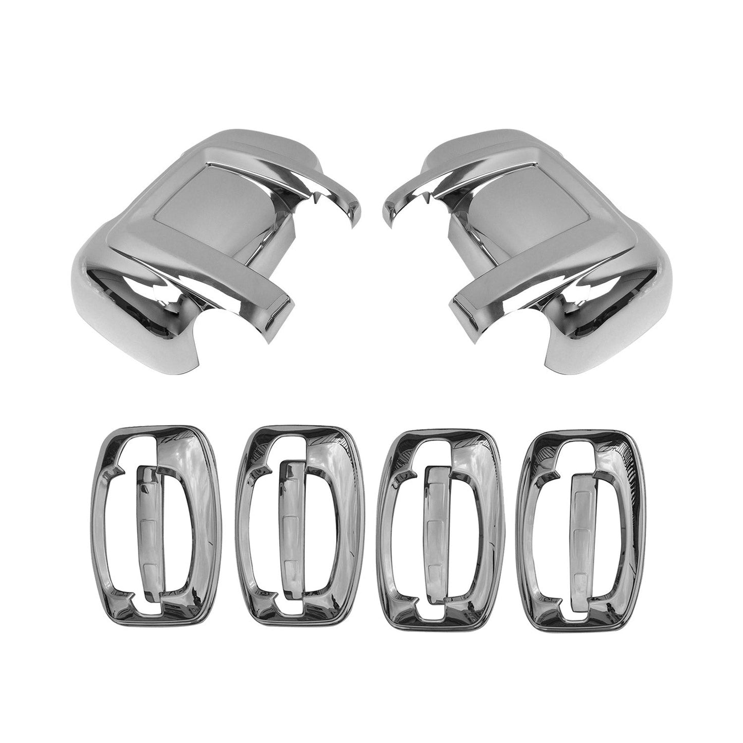 2014-2022 RAM ProMaster Mirror Cover Caps & Door Handle Chrome Set 10x