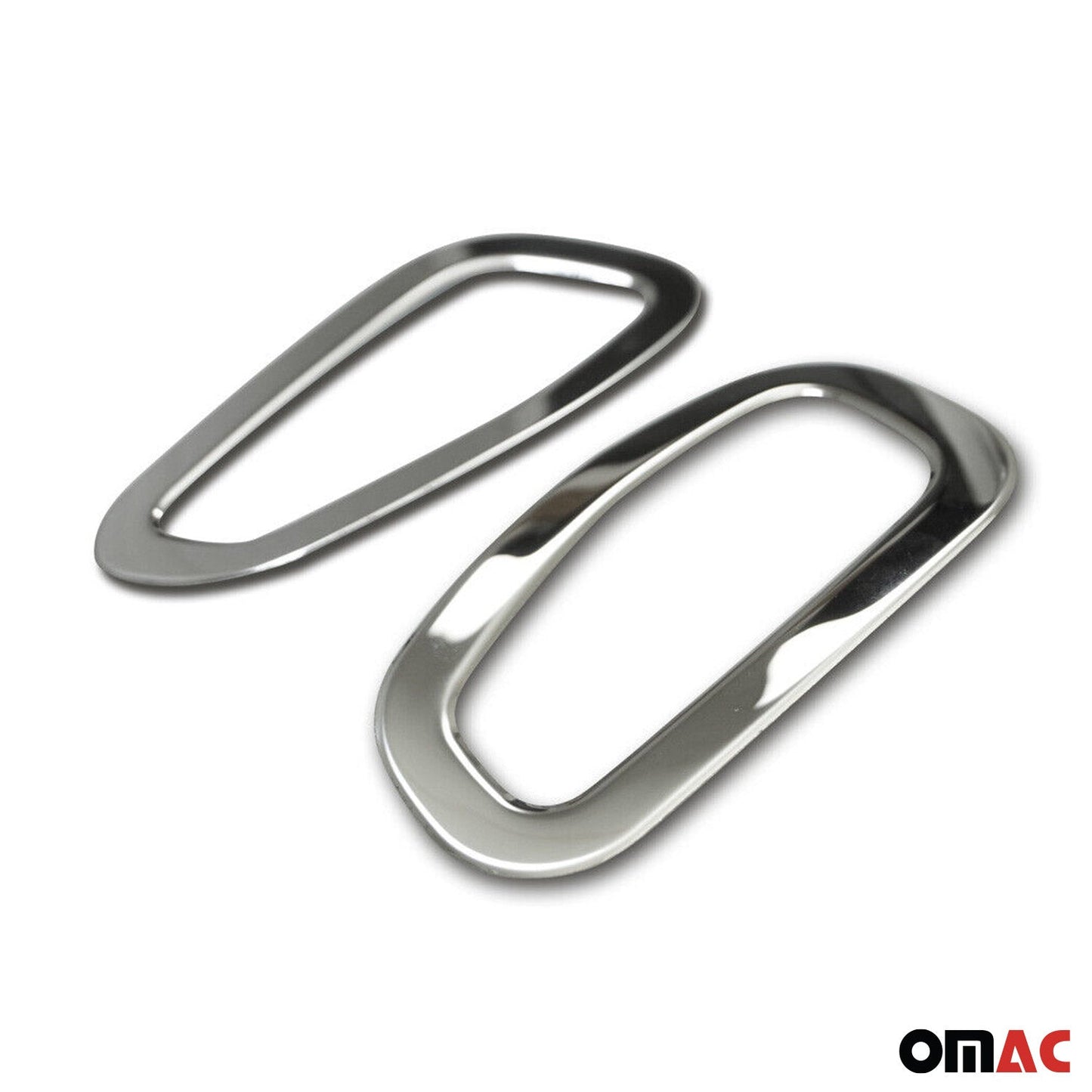 2015-2024 Jeep Renegade Side Indicator Signal Trim Cover Silver Steel 2 Pcs