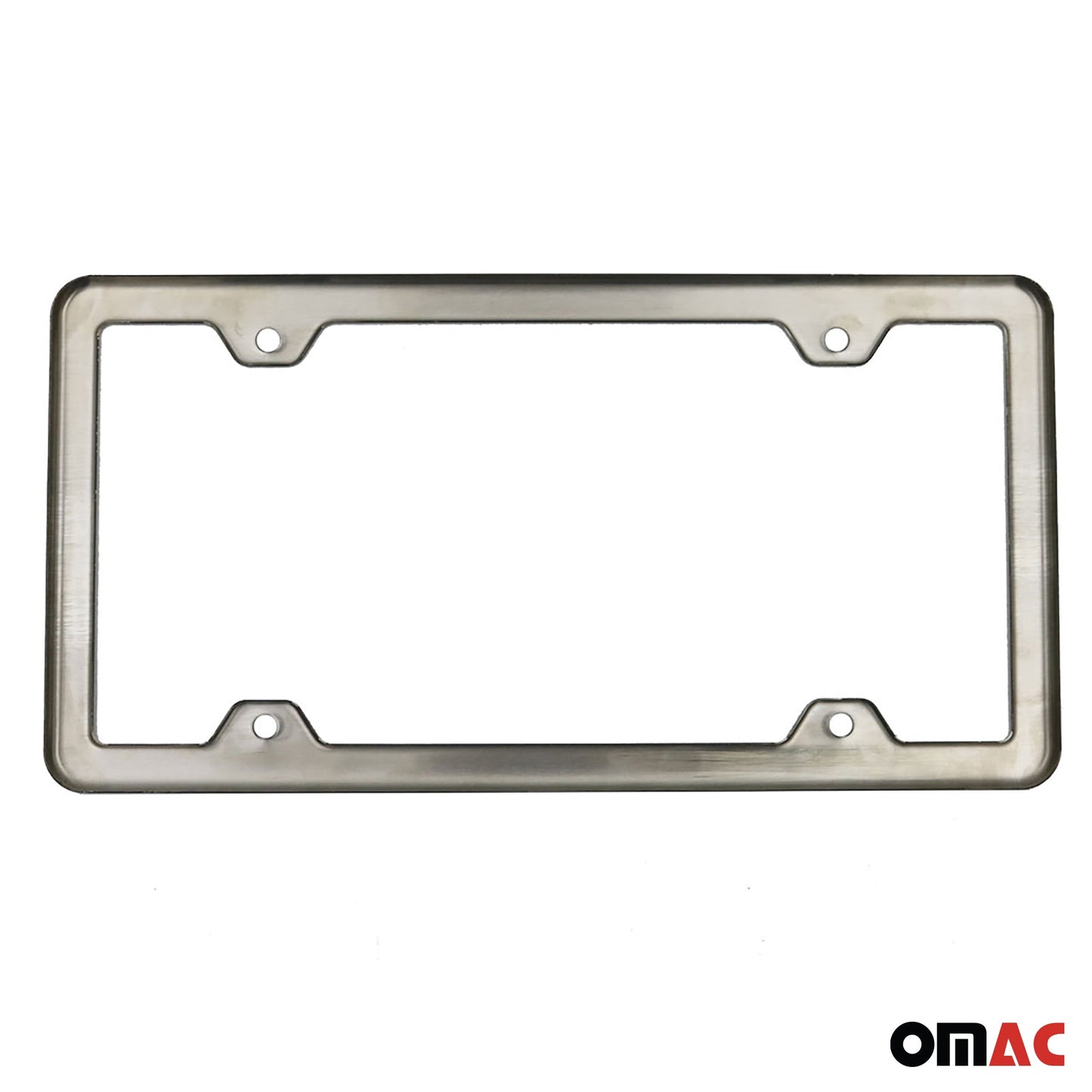 ALABAMA Print License Plate Frame Tag Holder Chrome S. Steel 2 pcs.