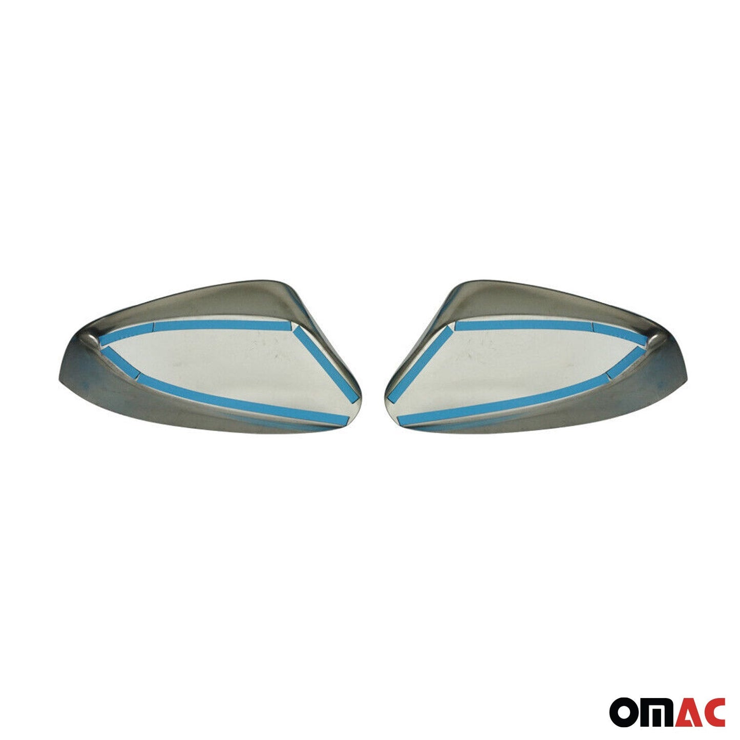 2011-2015 Hyundai Elantra Side Mirror Cover Caps Stainless Steel Silver 2 Pcs