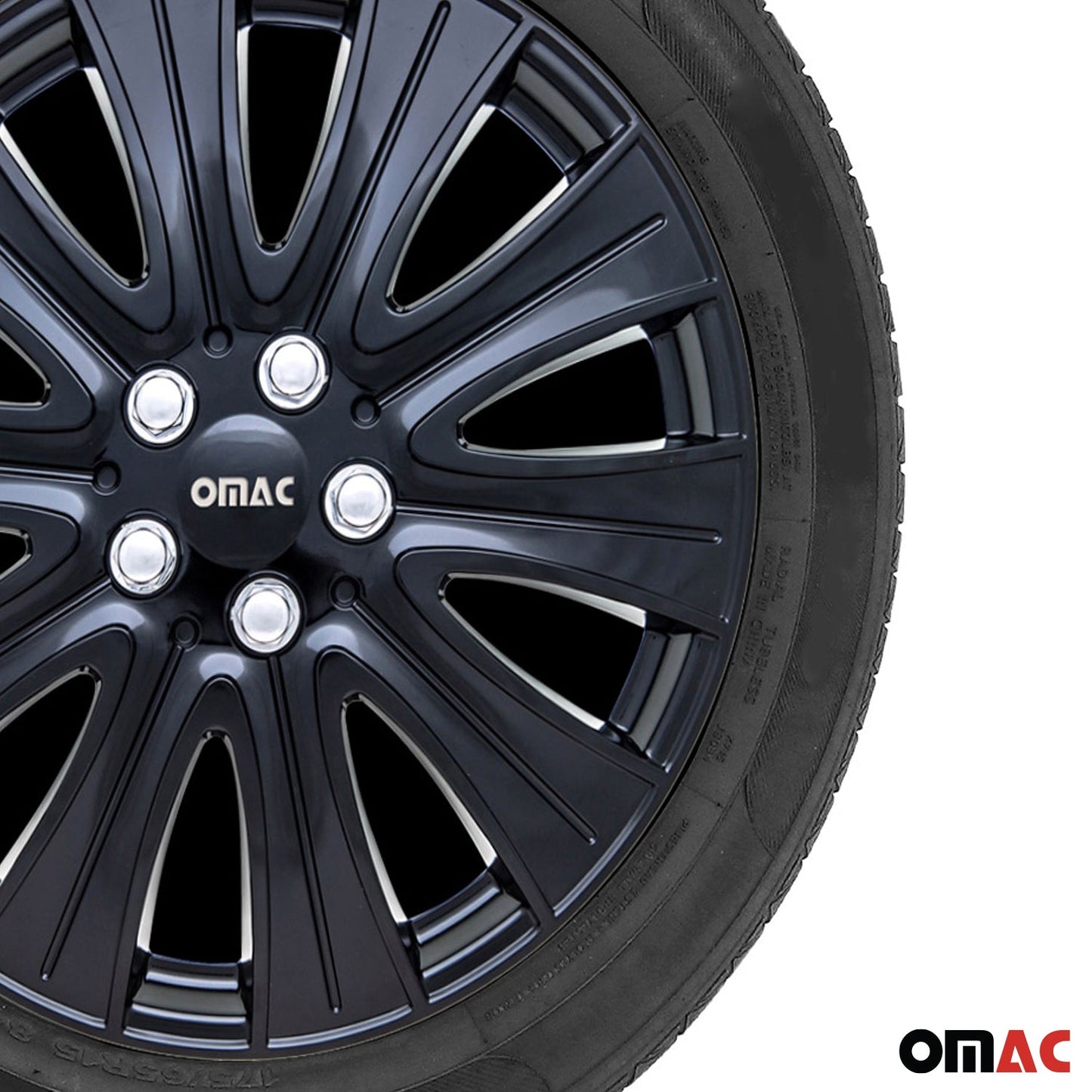 16" Hub Caps for Ford Transit 150 250 350 2015-2025 Black Silver Wheel Covers 4x