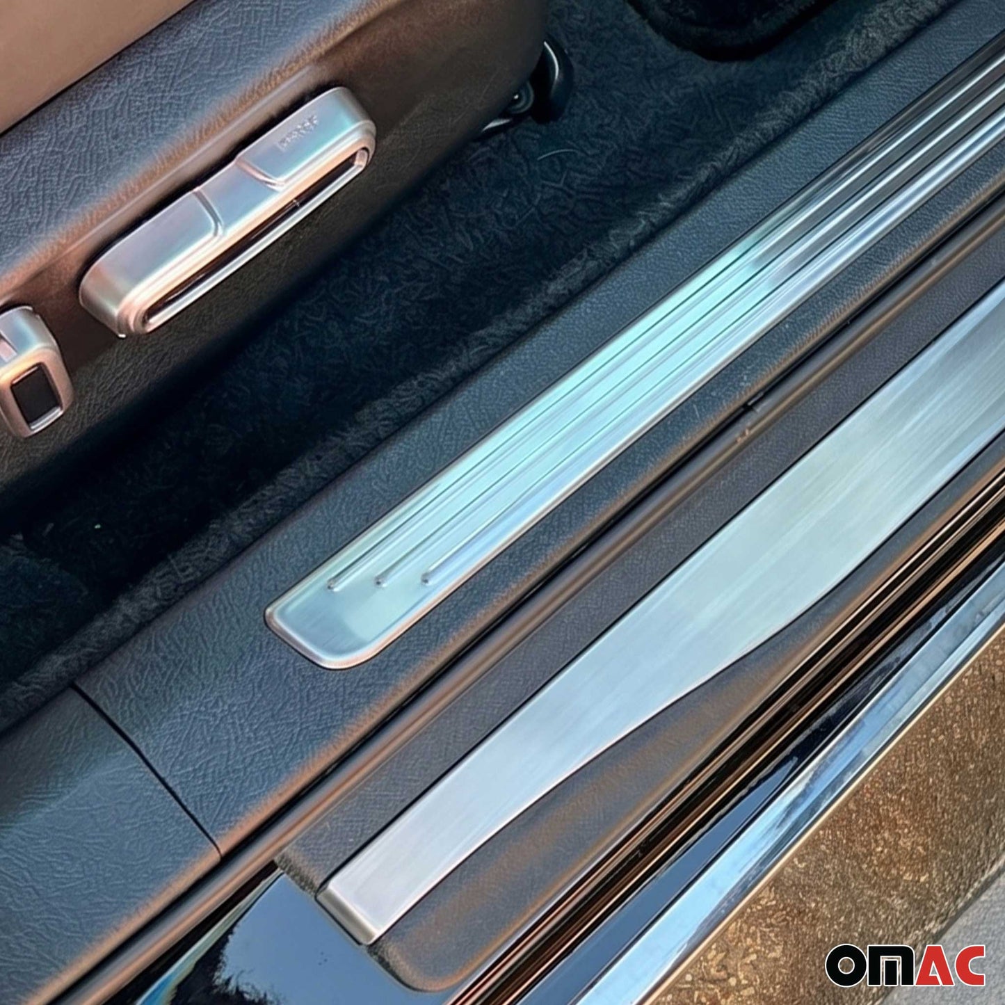 2018-2024 VW Tiguan Door Sill Scuff Plate Scratch Protector Stainless Steel Silver 4x