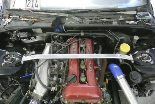 Megan Racing One-Piece Racing Spec Strut Bar - Front for 1989-1998 Nissan 240SX Aluminum MR-SB-NS13FU-1P